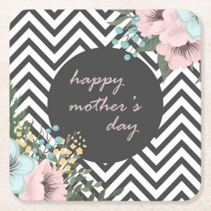Elegant Floral Happy Mother's Day   Coaster