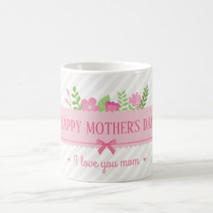 Elegant Floral Happy Mother's Day Coffee Mug