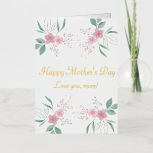 Elegant Floral Happy Mother's Day Foil Card