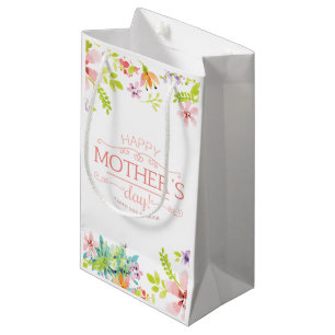 Elegant Floral Happy Mother's Day Gift Bag