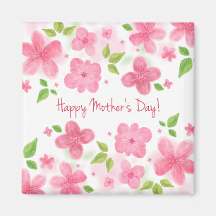 Elegant Floral Happy Mother's Day   Magnet