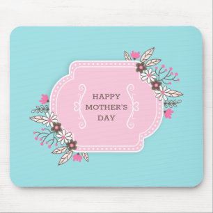 Elegant Floral Happy Mother's Day   Mouse Pad