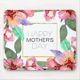 Elegant Floral Happy Mother's Day   Mouse Pad