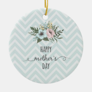 Elegant Floral Happy Mother's Day   Ornament