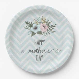 Elegant Floral Happy Mother's Day   Paper Plate
