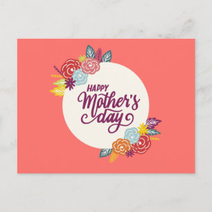 Elegant Floral Happy Mother's Day   Postcard