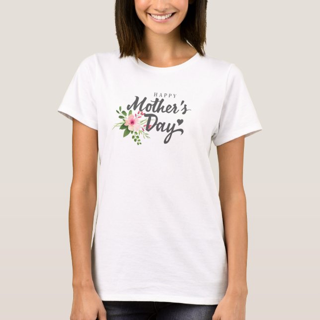 Elegant Floral Happy Mother's Day | Shirt (Front)