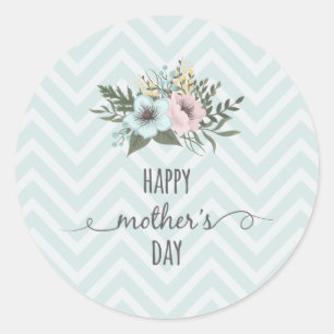 Elegant Floral Happy Mother's Day   Sticker