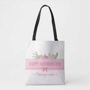 Elegant Floral Happy Mother's Day   Tote Bag