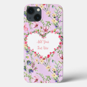 Elegant Floral Heart Frame: for Every Occasion iPhone 13 Case