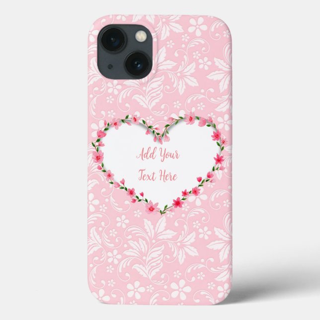 Elegant Floral Heart Frame: for Every Occasion Case-Mate iPhone Case (Back)