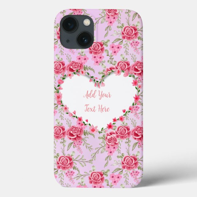 Elegant Floral Heart Frame: for Every Occasion Case-Mate iPhone Case (Back)
