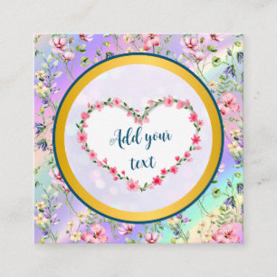Elegant Floral Heart Frame: for Every Occasion Enclosure Card