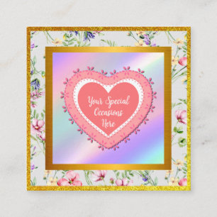 Elegant Floral Heart Frame: for Every Occasion Enclosure Card