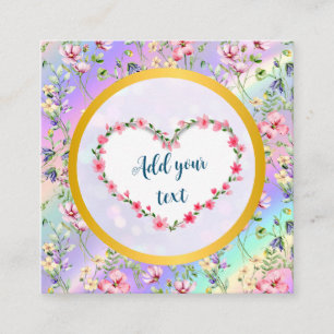 Elegant Floral Heart Frame: for Every Occasion Enclosure Card
