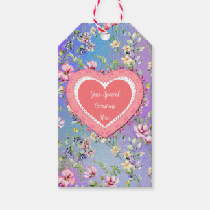 Elegant Floral Heart Frame: for Every Occasion Gift Tags
