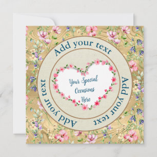 Elegant Floral Heart Frame: for Every Occasion Invitation