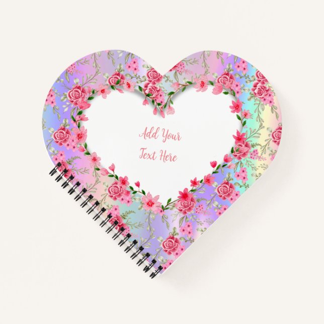 Elegant Floral Heart Frame: for Every Occasion Notebook (Front)