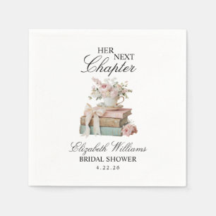 Elegant Floral Her Next Chapter Bridal Shower Napkin