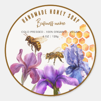 Elegant floral Honey soap Label