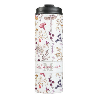 Elegant Floral Hummingbird Best Mom Ever Thermal Tumbler