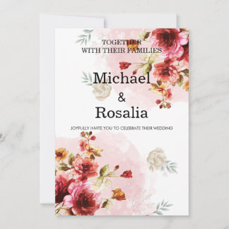 elegant floral illustrations invitation