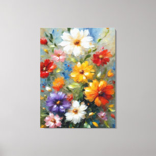 Elegant floral in style. Decorative flower art Canvas Print