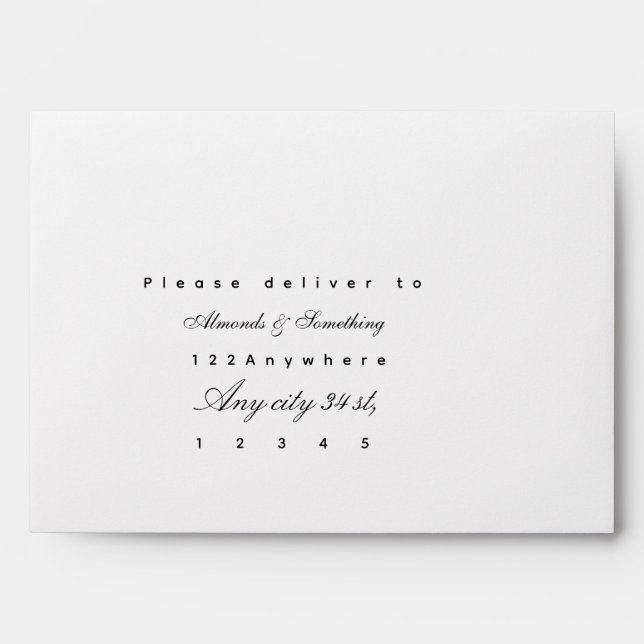 Elegant Floral Inner Envelope (Front)