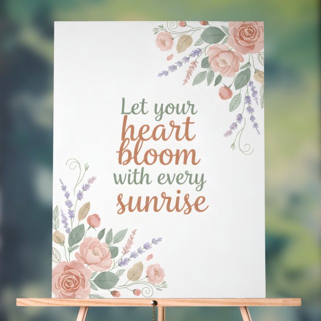 Elegant Floral Inspirational Poster (Neutre)