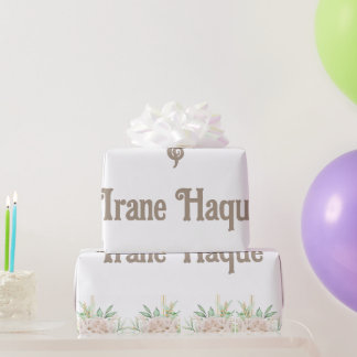 Elegant Floral Islamic Nikah Ceremony Invitation Wrapping Paper