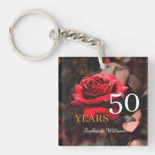 Elegant Floral Keepsake – Romantic Red Rose Gift Keychain