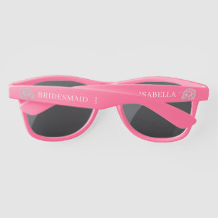 Elegant Floral Lace on Navy Blue Wedding Sunglasses