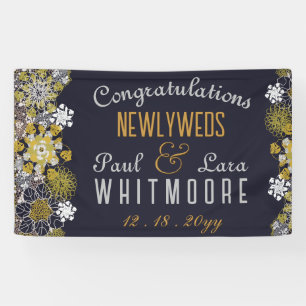 Elegant Floral Lace Party Wedding Banner