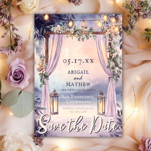Elegant Floral Lanterns Romantic Garden Wedding Save The Date