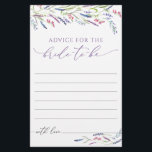 Elegant Floral Lavender Bridal Shower Advice Card<br><div class="desc">Elegant Floral Lavender Bridal Shower Advice Card. Matching items available. See full collection here: https://www.zazzle.com/collections/trendy_elegant_flower_lavender_collection-119835281918261692</div>