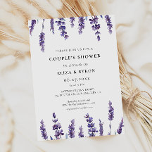 Elegant Floral Lavender Couple's Shower