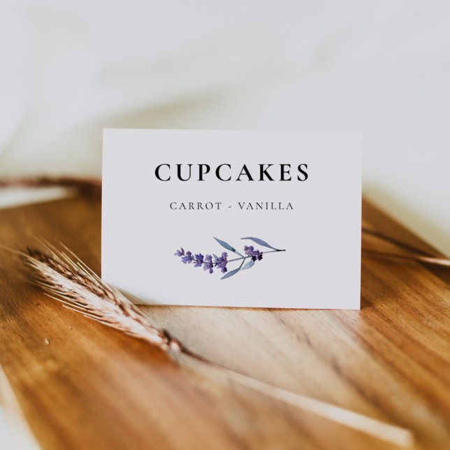 Elegant Floral Lavender Wedding Buffet Card (Creator Uploaded)