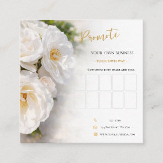 Elegant Floral Loyalty Business Card 