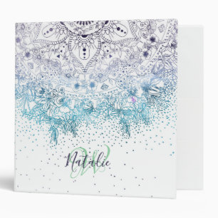 Elegant floral mandala and confetti image binder