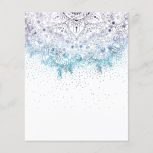 Elegant floral mandala and confetti image flyer