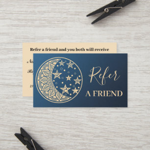 Elegant Floral Mandala  Business  Referral Card