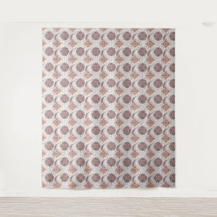 Elegant Floral Mandala Spiritual Design Pattern Tapestry
