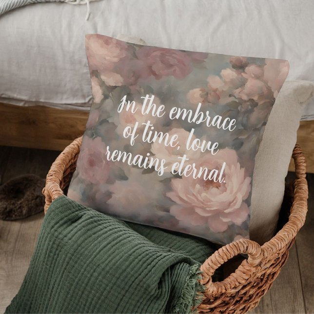 Elegant Floral Memorial Gift for Grieving Mother Throw Pillow (Elegant Floral Memorial Gift for Grieving Mother)