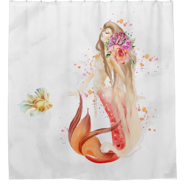 *~* Elegant Floral Mermaid Fish Beautiful Simple  (Front)