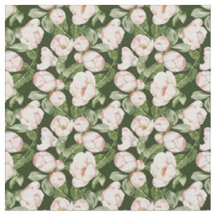 Elegant floral Modern fashion Seamless Green Pink Fabric