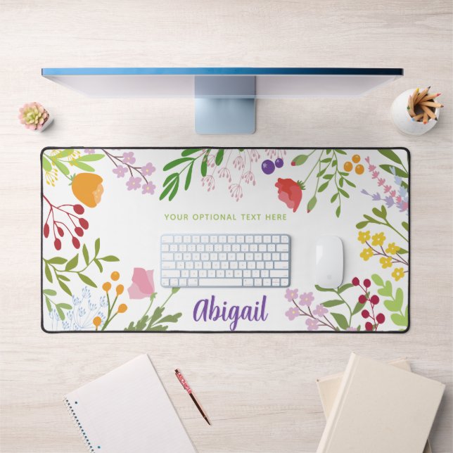 Elégant Floral Moderne Personnalisé (Bureau 1)