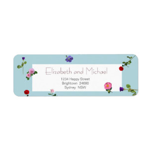 Élégant Floral Moderne Simple Adresse de retour