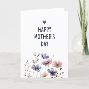 Elegant floral Mom Happy Mothers Day Card