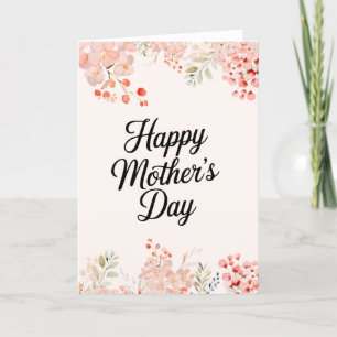Elegant floral Mom Happy Mothers Day Card