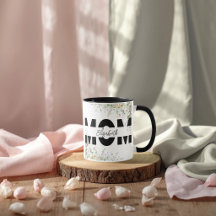 Elegant Floral MOM Personalized Mug